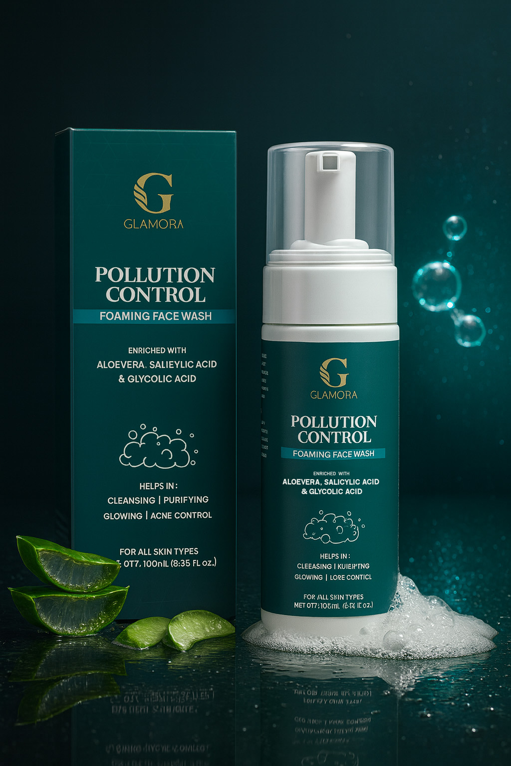 GLAMORA POLLUTION CONTROL FOAMING FACE WASH
